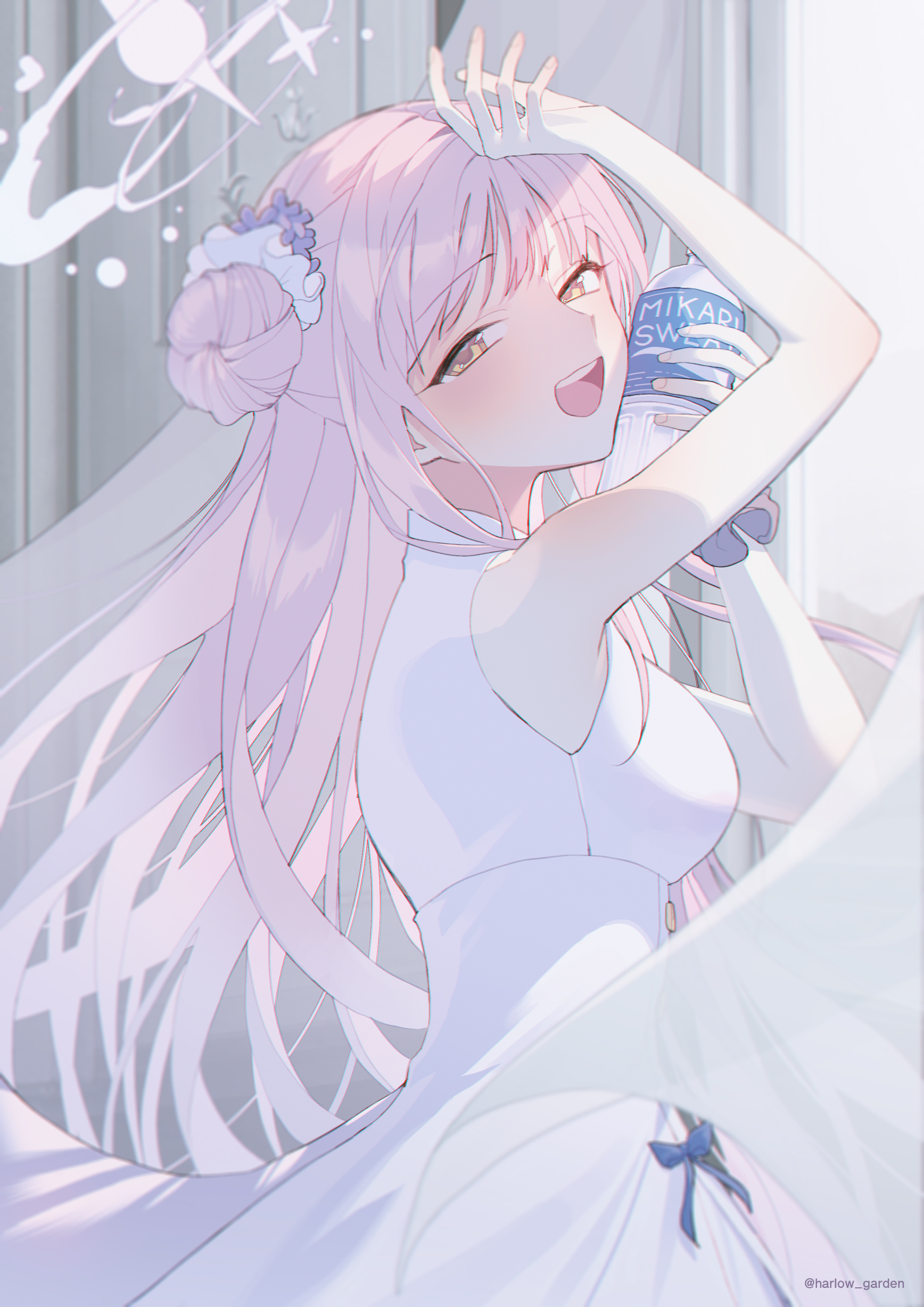 harlow garden blue archive misono mika angel dress wings 944391 yande.re